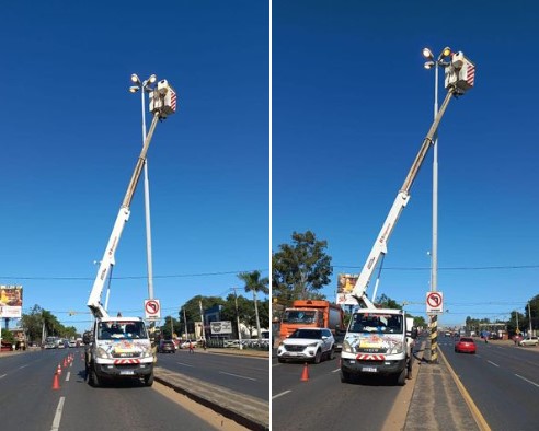 Trabajos en iluminacion vial, mantenimiento y reparacion en Paraguay